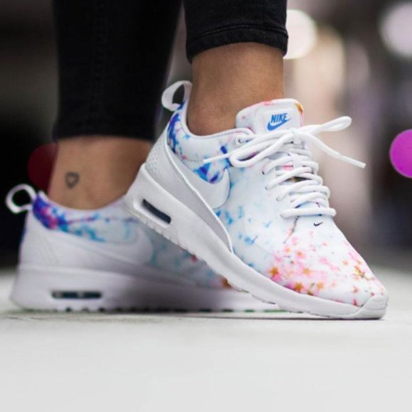 Nike Shoes - Nike Air Max Thea Cherry Blossoms Floral White Sneakers Women's 8.5 - 599408-102
